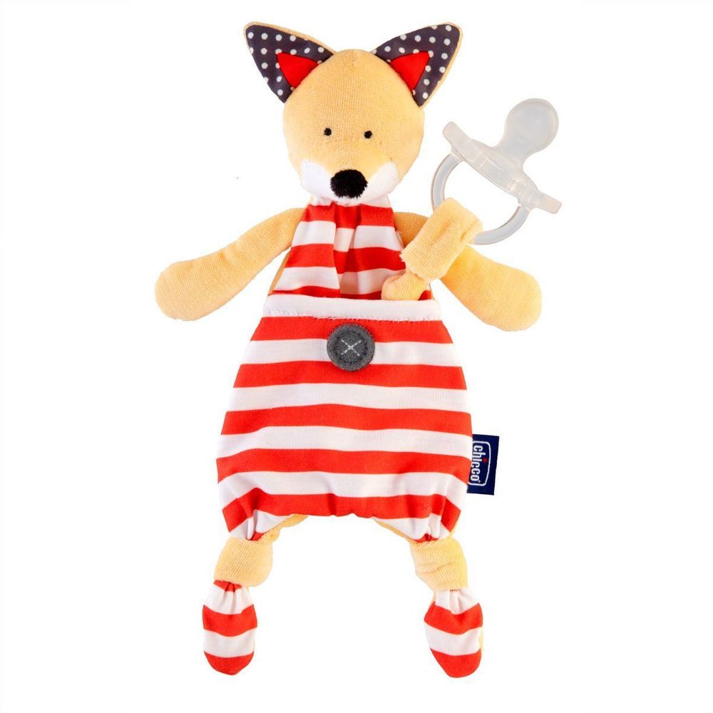 Іграшка з кліпсою для пустушки Chicco Fox, арт. 08013.10, колір Красный