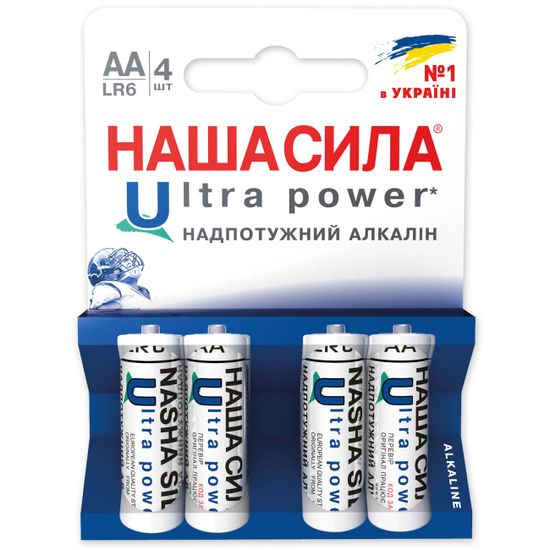 Батарейки НАША СИЛА AА Ultra Power, 4 шт., арт. 3022