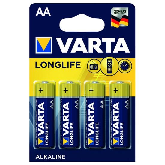 Батарейки Varta High Longlife AA Alkaline, 4 шт, арт. k.4106101414