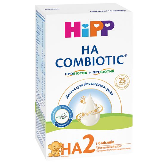 Гипоаллергенная сухая молочная смесь HiPP НА Combiotic 2, с 6 мес., 350 г, арт. 1031072