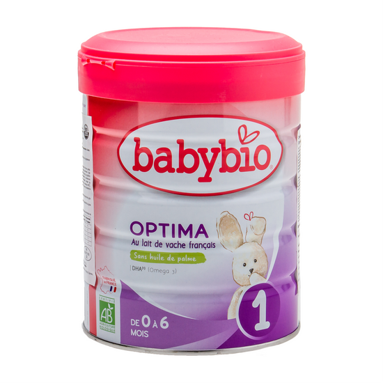 Органическая сухая молочная смесь Babybio Optima 1 из коровьего молока, 0-6 мес., 800 г, арт. 58031