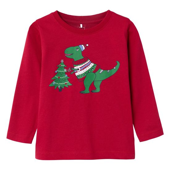 Реглан новорічний Name it Christmas Dino, арт. 233.13222394.JRED, колір Красный