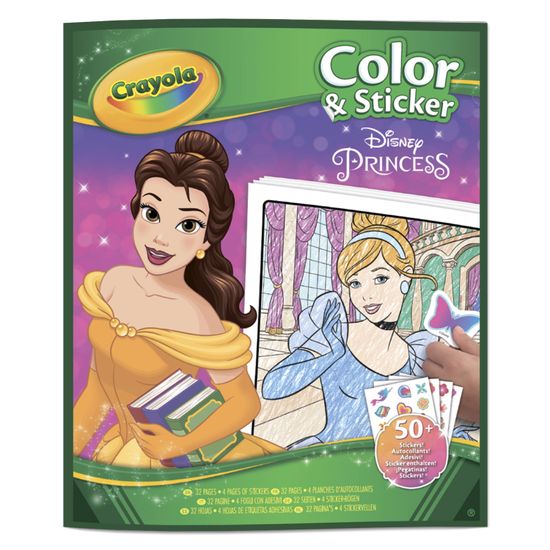 Раскраска Crayola "Disney Princess" с наклейками, 32 стр., арт. 04-0202