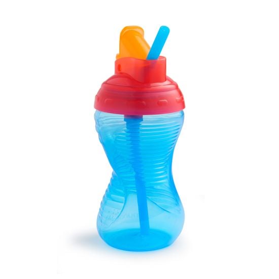 Бутылочка-непроливайка с трубочкой Munchkin "Mighty Grip", 296 мл, арт. 40523, цвет Голубой