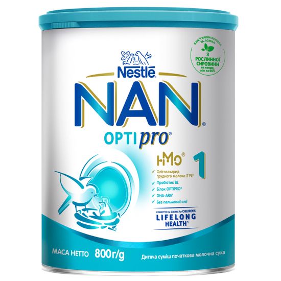 Сухая молочная смесь NAN 1 Optipro с олигосахаридами, с рождения, 800 г, арт. 12438196