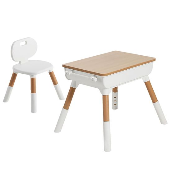 Многофункциональный стол 3 в 1 и стул Poppet Мультивуд, арт. PP-010, цвет Белый