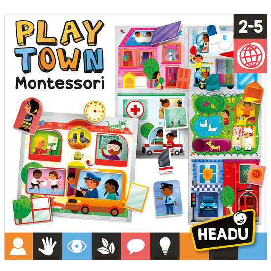 Игра-пазл HEADU "Play Town Montessori", арт. MU23615