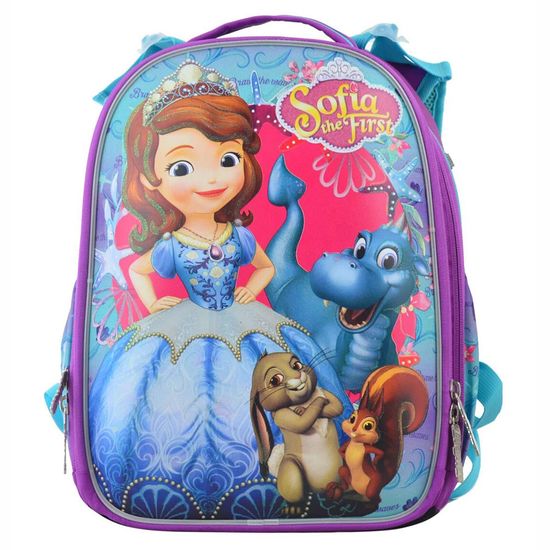 Рюкзак школьный каркасный 1Вересня "Sofia", арт. 555364, цвет Сиреневый