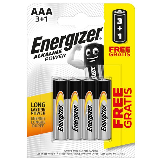 Батарейки Energizer AAA Alk Power, 3+1 шт., арт. 6429529
