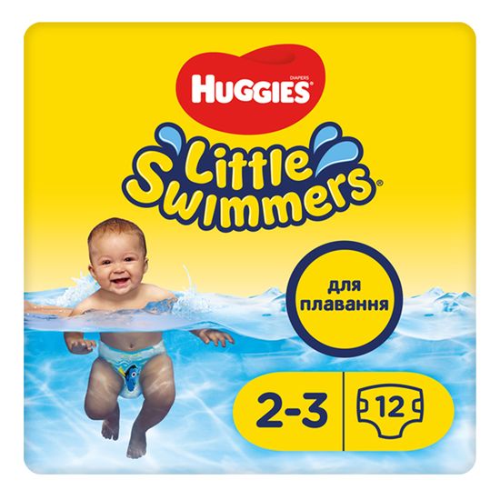Подгузники для плавания Huggies Little Swimmers, размер 2-3, 3-8 кг, 12 шт, арт. 5029053537795