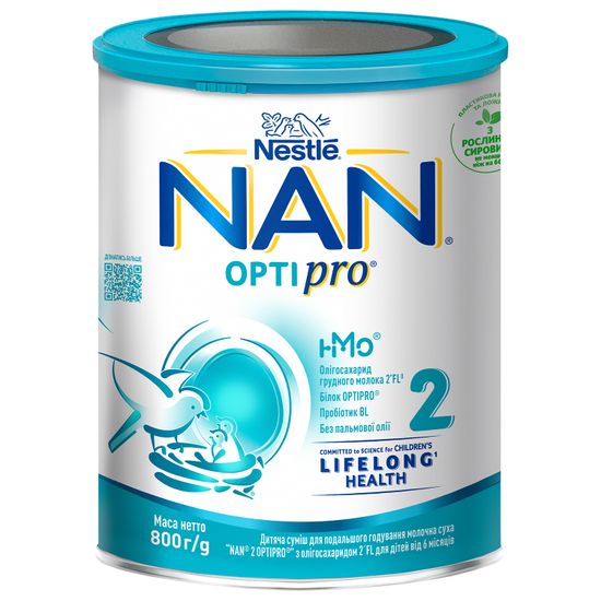 Сухая молочная смесь NAN 2 Optipro с олигосахаридами 2'FL, с 6 мес., 800 г, арт. 12562151