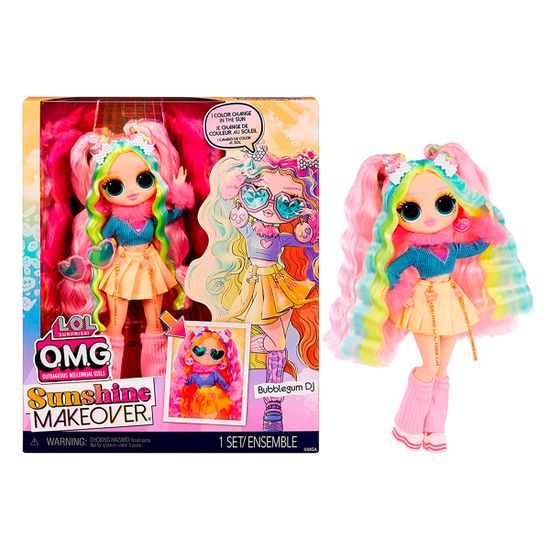 Кукла L.O.L. Surprise "O.M.G. Sunshine Makeover. DJ Баблгам", 27 см (с аксессуарами), арт. 589426