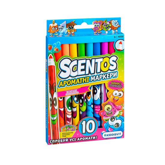 Набор ароматных маркеров Scentos "Тонкая линия", 10 цветов, арт. 40720