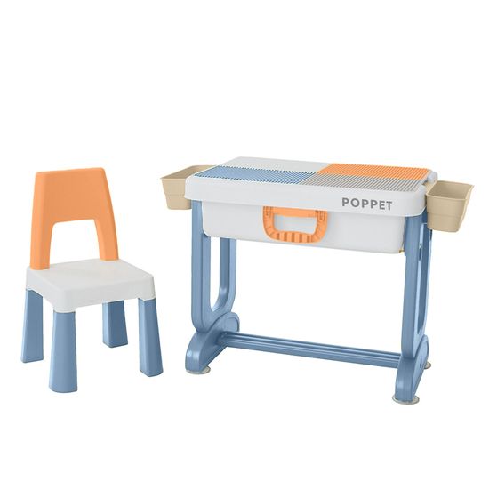 Многофункциональный стол 6 в 1 и стул Poppet Трансформер, арт. PP-004, цвет Голубой