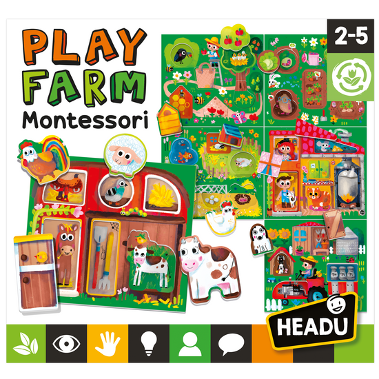 Игра-пазл HEADU "Play Farm Montessori", арт. MU23608