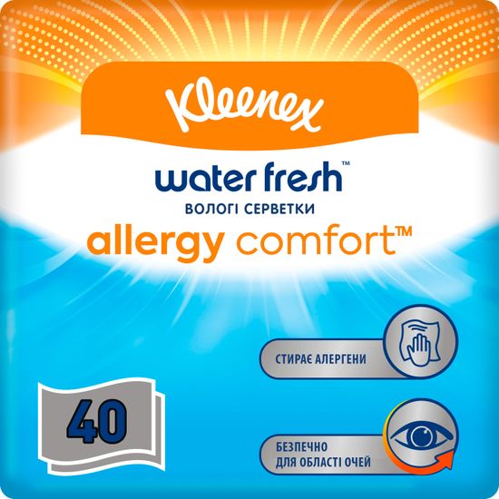 Салфетки влажные Kleenex WET Wipes Allergy Comfort, 40 шт., арт. 5029053573786