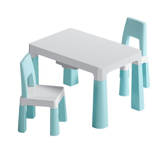 Функциональный стол Poppet Моно и два стула, арт. PP-005W, цвет Голубой