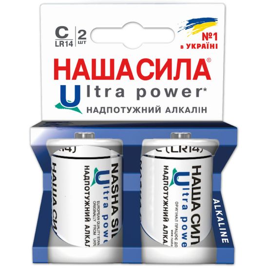 Батарейки НАША СИЛА C Ultra Power, 2 шт., арт. 3016