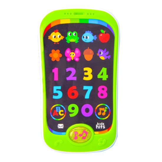 Розвиваюча іграшка-телефон Kids Hits "Перші знання", укр.-англ. мова, арт. KH03.002, колір Салатовый