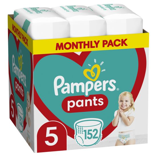 Подгузники-трусики Pampers Pants, размер 5, 12-17 кг, 152 шт, арт. 8006540068601