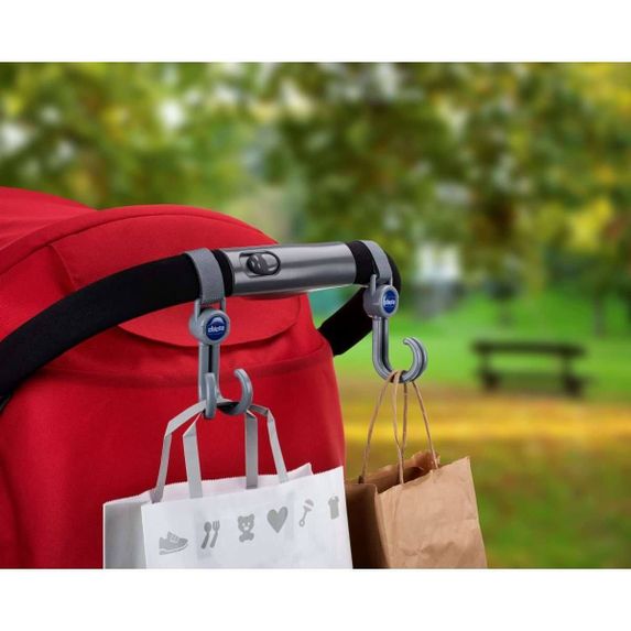 Гачки Chicco для кріплення сумки на коляску, арт. 79813, колір Серый