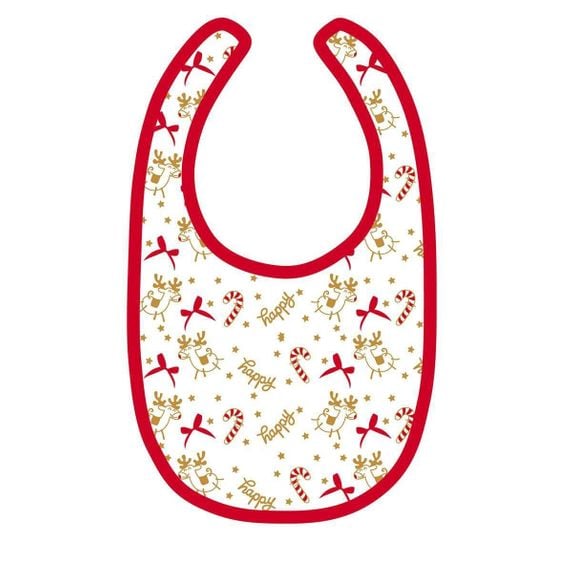 Слюнявчик двусторонний, Chicco Christmas, арт. 55620.00, цвет Красный (фото2)