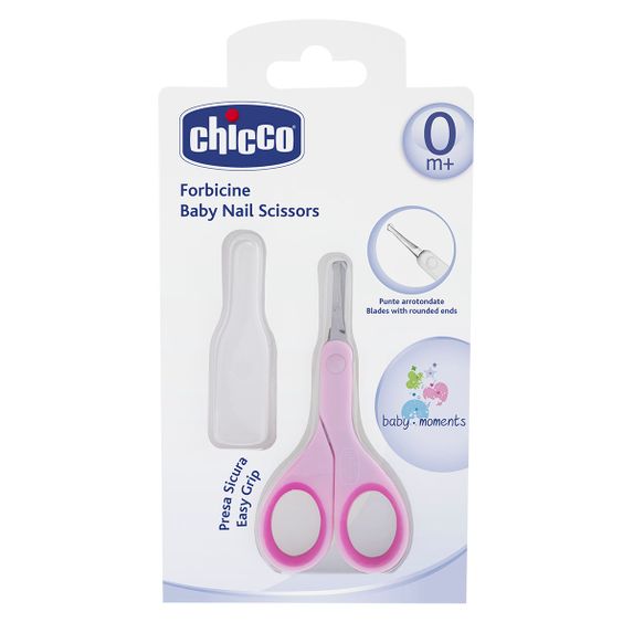 Ножнички детские с колпачком Chicco, арт. 05912, цвет Розовый
