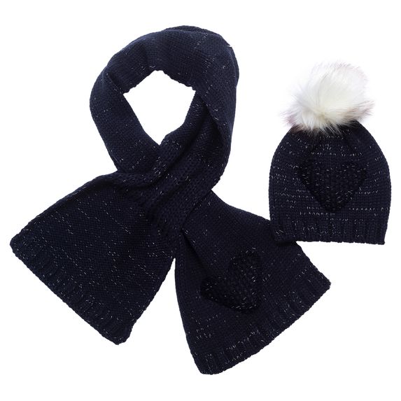 Комплект Chicco Stella: шапка та шарф, арт. 090.04553.088, колір Синий