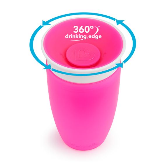 Чашка непроливная Munchkin "Miracle 360", 296 мл, арт. 01209601, цвет Розовый